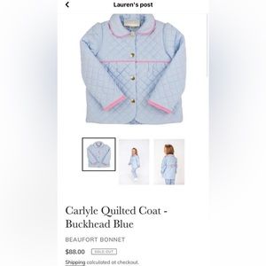 Beaufort Bonnet quilted coat